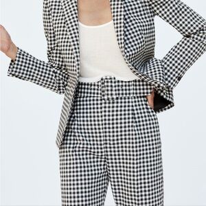 ZARA NWT Gingham Blazer (XS) & Pants (S) set